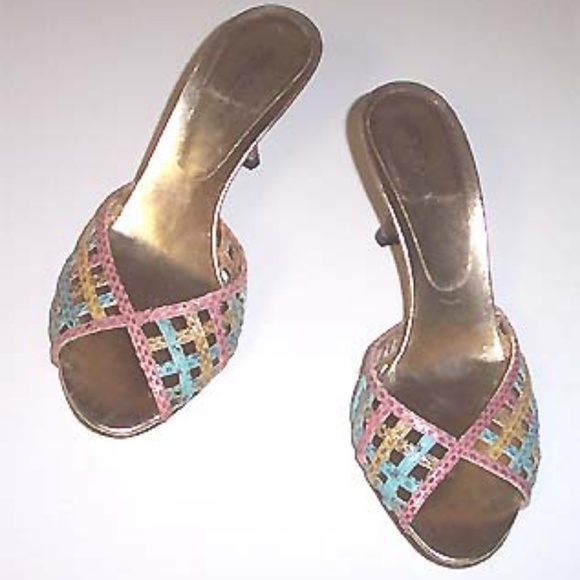 DOLCE & GABBANA multi snake weave lthr slide 37.5 - Picture 2 of 6